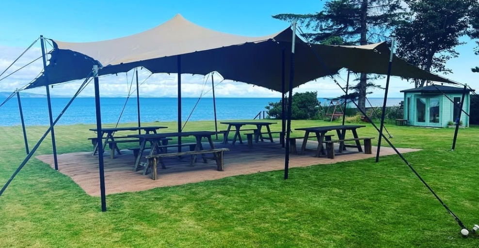Highland Stretch Tent by the coast